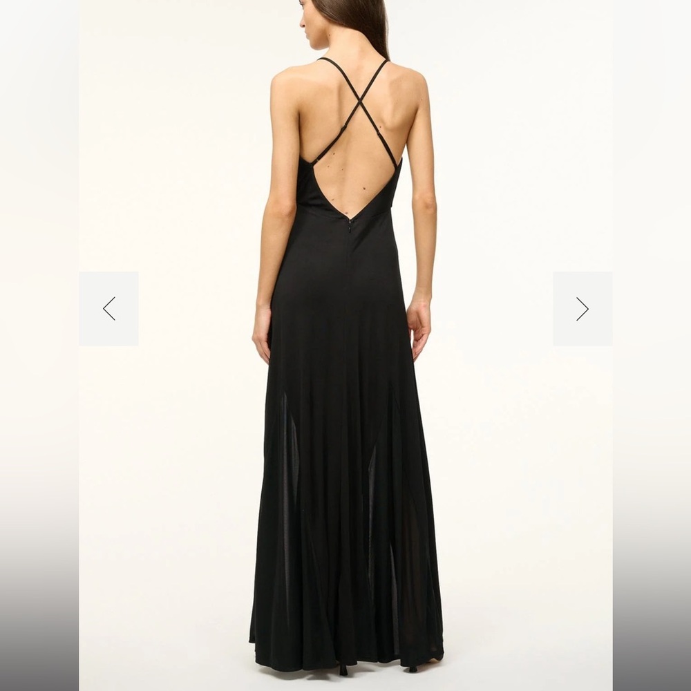 Staud Fleur Maxi Dress in Black - Picture 2 of 4